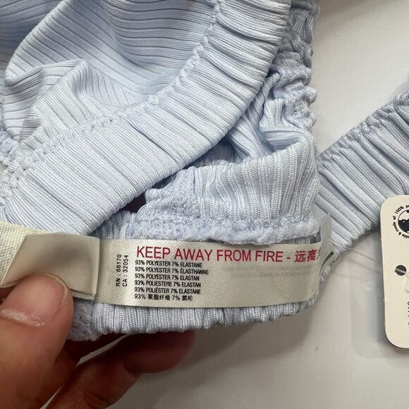 Free People Wait and See Bralette Womens XS Extra Small Pale Blue No Pads Bra - Picture 10 of 14